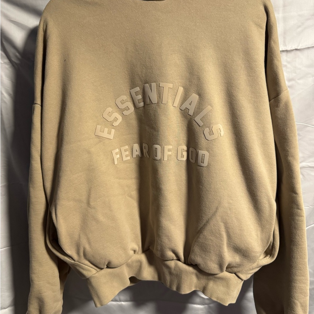 Fear of God Essentials Beige Crewneck Sweater With Pockets